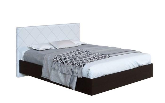 Кровать двойная №1 (парящая) SV 1,4м "Ромб" с мягким изголовьем - фото 20001