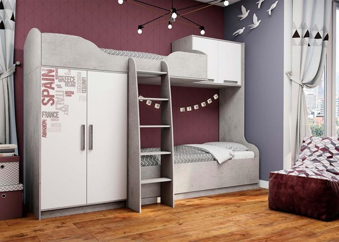 Кровать  Грей двухъярусная SV-мебель - фото 41225