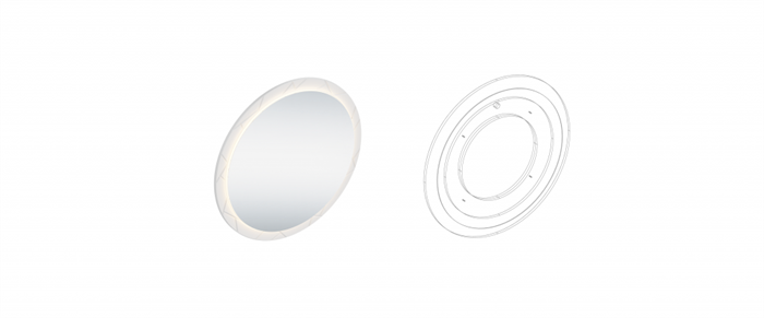 Зеркало круглое с подсветкой МДФ «Сандра» Велес - фото 45236
