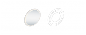 Зеркало круглое с подсветкой МДФ «Сандра» Велес