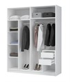 Шкаф 4-х створчатый Лион ШК-03 белый Стенд Мебель 15933