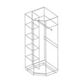 Шкаф угловой "Бьянко" Велес 15995